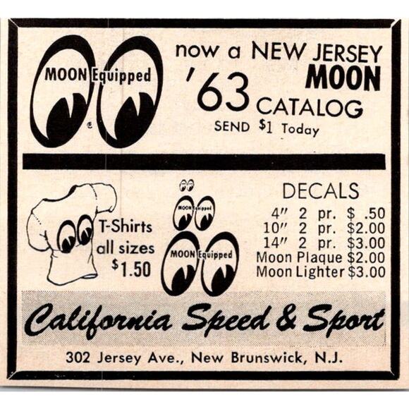 California Speed & Spot New Jersey Moon New Brunswick 1964 Magazine Ad SAH1-S22 - Picture 2 of 2